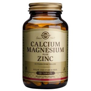 Calcio y magnesio+zinc 100 comp Solgar