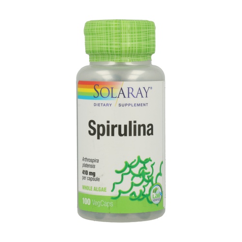 Espirulina 410 mg 100 cápsulas Solaray