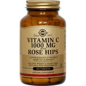 Vitamina C Rose Hips 1000mg 100 comp Solgar